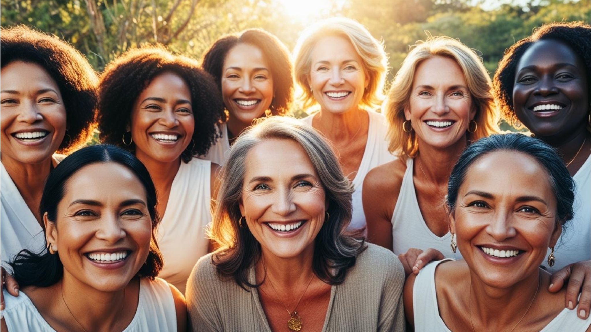 A happy and healthy community of women in nature